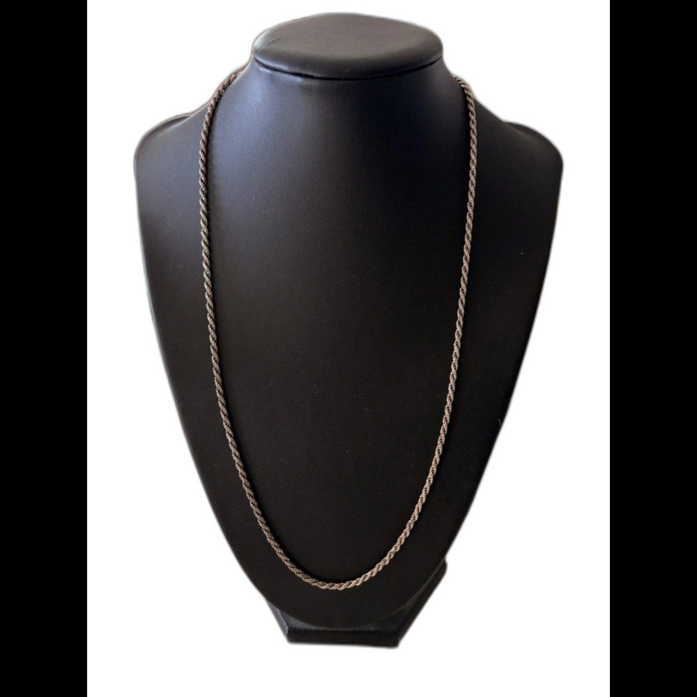 French Style Rope Link 925 Sterling Silver Chain 20" necklace